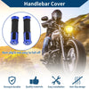 Motorcycle Aluminum Alloy Rubber Blue 1 Pair 23 x 25 mm Hand Grips Cover
