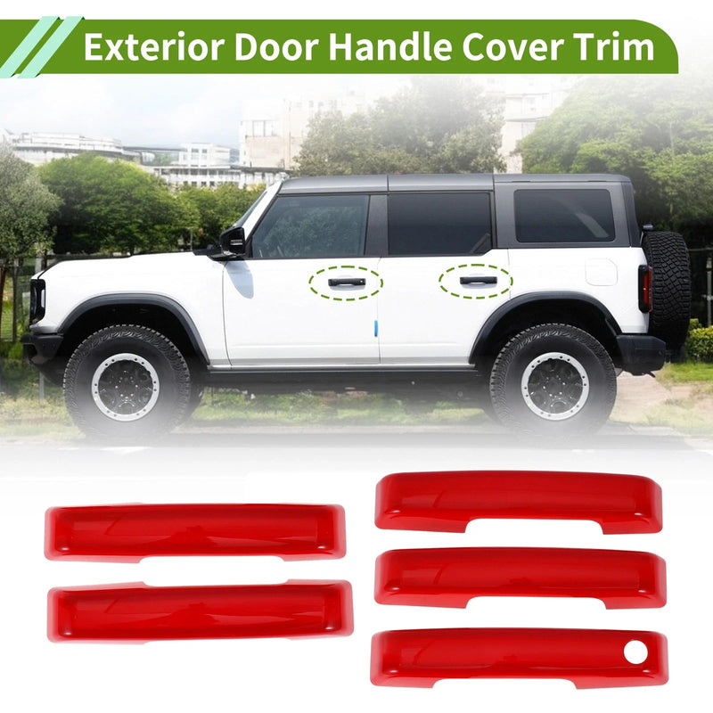 Ford Bronco (2021-2025) Red ABS 1 Set Exterior Door Handle Cover Trim