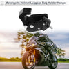 Square Aluminum Alloy Motorcycle Hanging Hook / 1 Set / Black 63mm