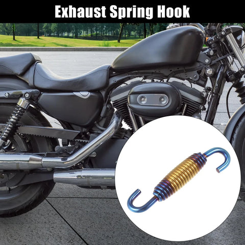 Motorcycle 56mm Stainless Steel Multicolor Exhaust Pipe Spring Hook
