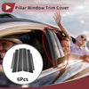 Honda City (2008-2014) Black Carbon Fiber 6 Pcs Car Door Pillar Window Trim