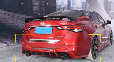 Nissan Sentra 2020-2024 Glossy Black Double Layer Rear Spoiler Wing ABS