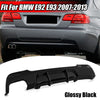 07-13 BMW E92 E93 M-Sport Gloss Black Rear Bumper Exhaust Diffuser Lip