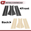 Ford Edge (2015-2020) Carbon Fiber Black 6 Pcs Door Pillar Window Trim