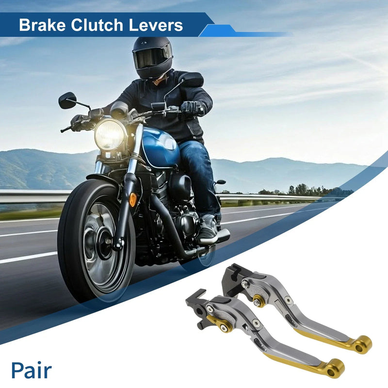 Yamaha MT125 Titanium Gold Tone Adjustable Short/Long Brake Clutch Levers