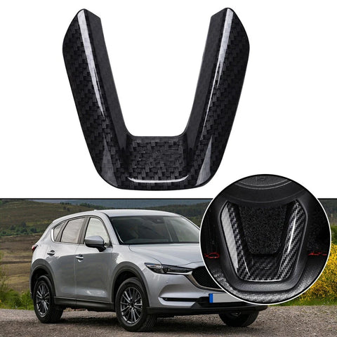 MAZDA 3 CX-5 CX-9 Carbon Fiber Style ABS Steering Wheel Center Trim Cover