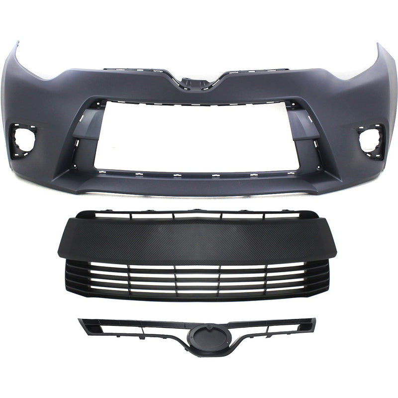 Bumper Cover Kit For 2014-2016 Toyota Corolla Front