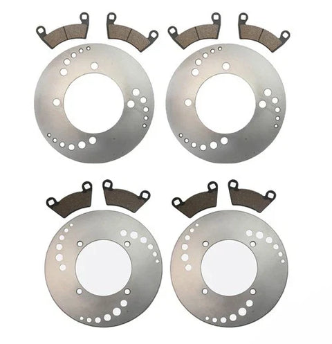 Polaris Ranger 2 x Front & Rear Brake Rotors & Pads (2009–2009)