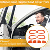 Jeep Renegade (2015-2023) 4 x Orange ABS Interior Door Handle Bowl Cover Trim