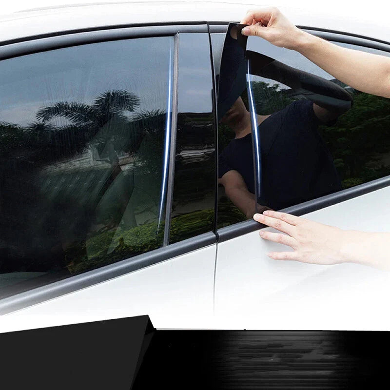 Cadillac Escalade Black Window B Pillar Post Door Molding Trim (2007-2014)
