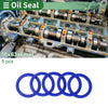 Oil Seal 50x63x6mm Rotary Shaft Seal TPU Blue 5 Pcs