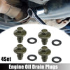 Ford Focus M14x1.5 Oil Drain Plug Set (4) with Washer (2000-2018)