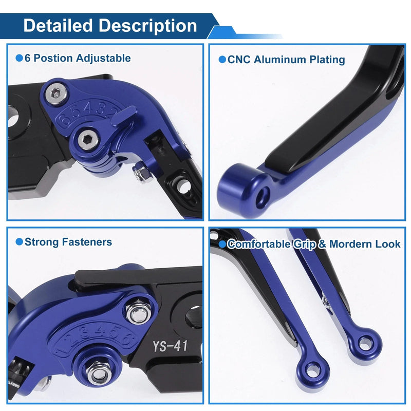 Suzuki GSXR150 (2017-2020) Blue Black Adjustable Brake Clutch Levers