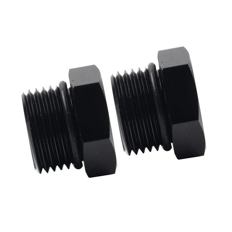 Universal 2 x Aluminum 8AN Block Off Cap ORB Plug Male Fitting Adapters