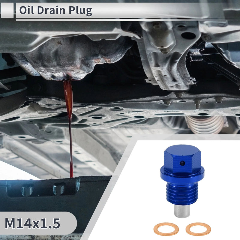 Car Motorcycle Boat M14x1.5 Engine Oil Drain Plug with Gasket 1 Set