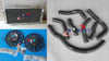 Toyota MR2 SW20 Aluminum Radiator + Fans + Black Hose Kit (1990-1997)