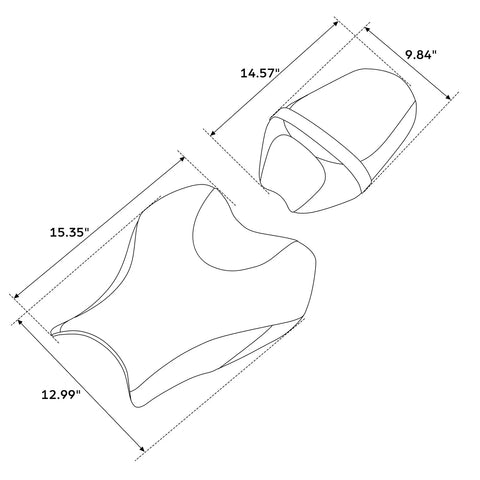 Suzuki GSXR1000 GSXR 1000 Driver & Passenger Seats (2009-2016)