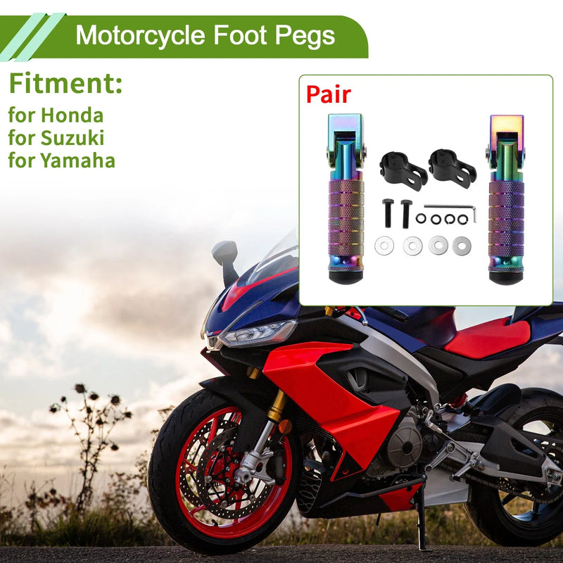Honda / Suzuki / Yamaha Rear Brake Pedal Colorful Motorcycle Foot Pegs