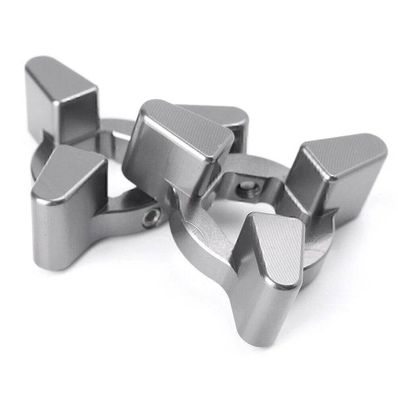 Motorcycle 14-22mm Universal - Grey Front Anodized Preload Adjusters