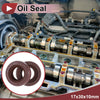 Oil Seal 17x30x10mm Seal Ring Rotary Shaft Seal FKM Rubber Brown 2 x Pcs