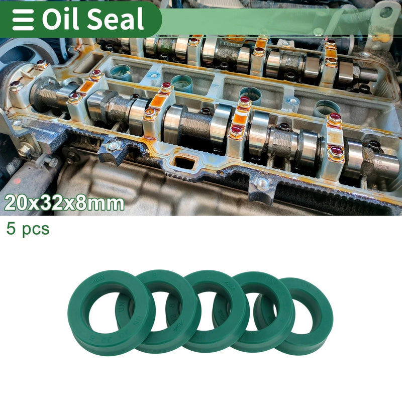 Car Oil Seal 20x32x8mm 5 Pcs Seal Ring Rotary Shaft