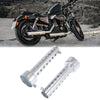 2 x 42mm Motorcycle Exhaust Silencer Exhaust Insert Muffler Pipe Silver Tone