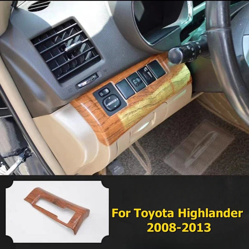 Toyota Highlander Yellow Wood Grain Panel Cover Trim (2008–2013)