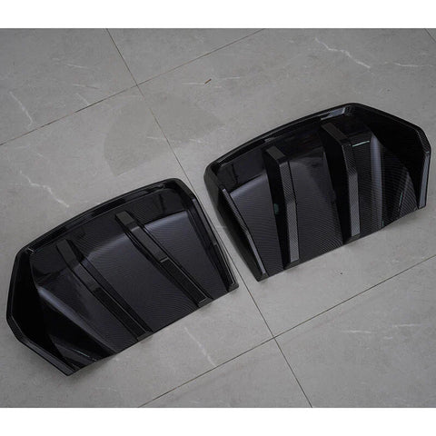 Corvette C7 Z06 (2014-2019) Carbon Black 2 x Big Fin Rear Bumper Diffuser Lip Kit