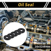 Oil Seal 20x52x8mm NBR Rubber Black 5 Pcs
