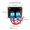 Boat Car Waterproof Blue LED Rocker Switch Panel