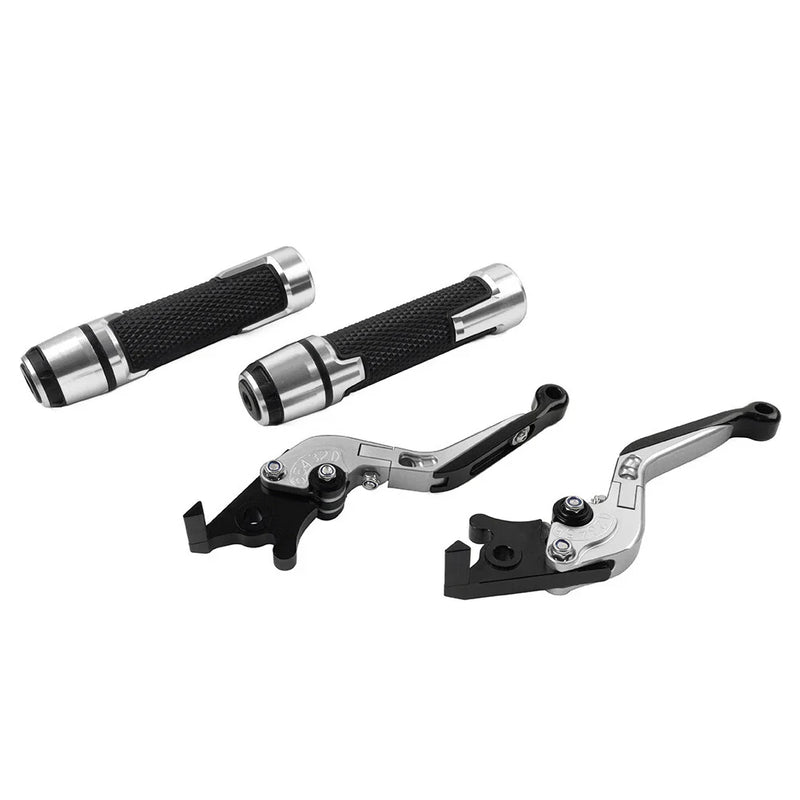 BMW C650GT Silver Extendable Brake Clutch Levers & Handlebar Grips (2012-2018)