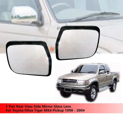 Toyota Hilux 2 x Rear View Mirror Glass Lens (1998-2004)