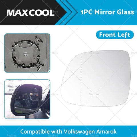 VW Amarok Heated Convex Left Side Mirror Glass (2010-2018)
