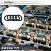 Oil Seal 44x60x7mm Black Rotary Shaft Seal Nitrile Rubber 5 Pcs