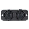 Power Socket Dual USB-A & Cig Lighter Ports Flush Mount Black Relaxn 12/24V