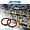 Oil Seal 75x95x10mm Brown 2 x Seal Ring Rotary Shaft Seal