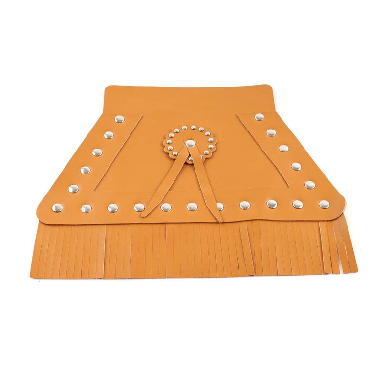 Harley Orange PU Leather Rear Fender Mud Flap Cover