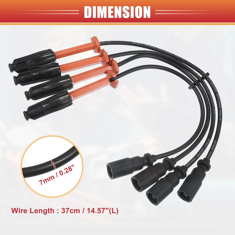 Mercedes-Benz C220 4pcs Spark Plug Wire Ignition Coil Cable (2001-2005)