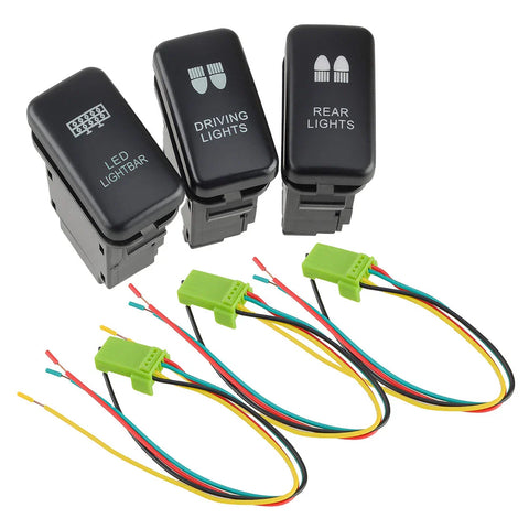 Toyota Hilux LED Light Bar & Driving Light Push Switch (2005-2015)