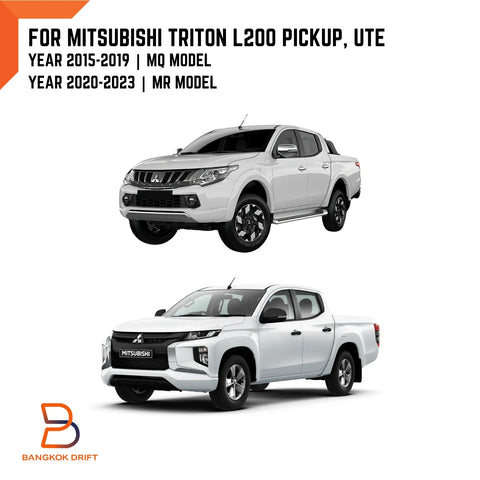 Mitsubishi Triton Ute 4PC Matte Black Door Handle Insert Cup Bowl (15-23)