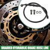 Motorcycle 60cm Braided Hydraulic Brake Line Oil Hose Black Army Green