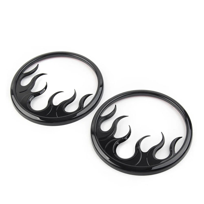 Harley Electra Glide Motorcycle Front Speaker Grill Trim Covers (14-22)