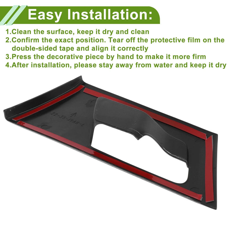 Mitsubishi Outlander Carbon Fiber Black Interior Door Handle Bowl Cover