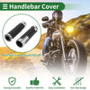 Motorcycle Rubber Silver Tone 7/8" 22mm Hand Grips End Covers