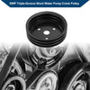 Chevy SBC Small Block 262 3 x Triple-Groove Short Water Pump Crank Pulley