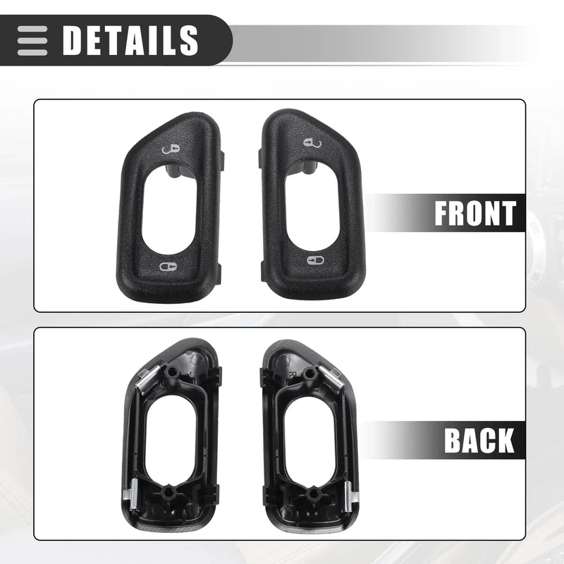 Jeep Wrangler JK (2011-2018) 2 x Bezel Car Door Lock Switch Bezel