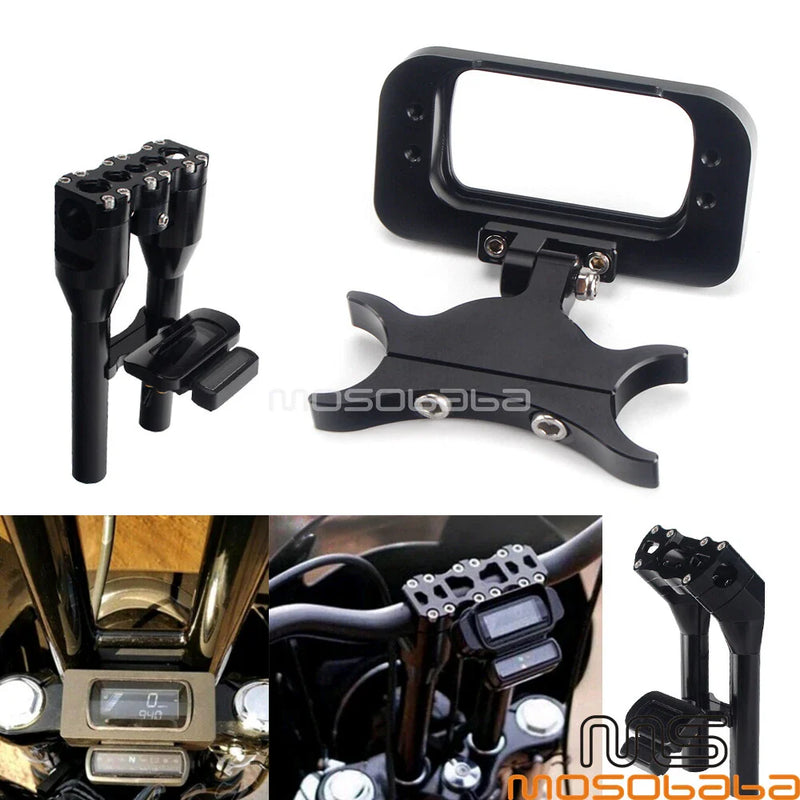 Harley Softail FXBR FXBRS FXBB 1-1/4” T-Bar Digital Gauge Mount (2018-2022)