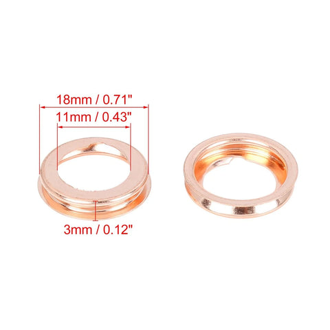 Nissan 20 x M11 Copper Tone Oil Drain Plug Gaskets (11026-JA00A)