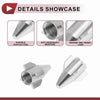 4 x Mini Rocket Style Tire Valve Stem Caps Dust Covers Silver Tone