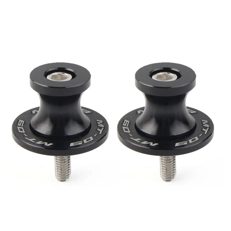 YAMAHA MT-09 FZ09 6MM Black Motorcycle Swingarm Spools Sliders (2013-2022)